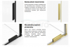 NEW TRENDY Drzwi prysznicowe przesuwne SMART LIGHT GOLD 170x200 EXK-4220
